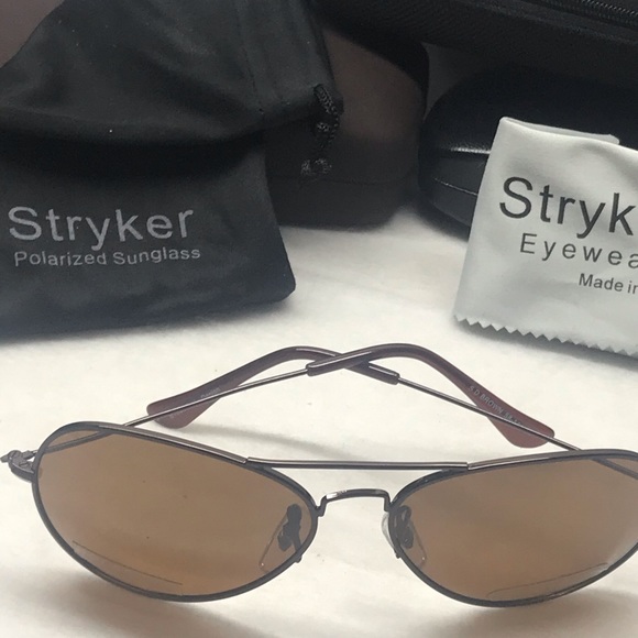 Polarized Stryker sunglass Gold & Green (G15) Lens - Picture 8 of 8